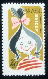 Selo postal do Brasil de 1968 UNICEF 20 - C 613 N