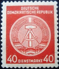 Selo postal da Alemanha de 1957 - DD 25 M
