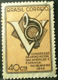Selo postal Comemorativo do Brasil de 1946 - C 215 U