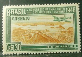 Selo postal Comemorativo do Brasil de 1946 - C 216 M