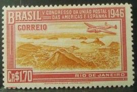 Selo postal do Brasil de 1946 Congresso UPAE  1,70 M