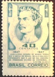 Selo postal Comemorativo do Brasil de 1947 - C 227 N