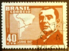 Selo postal comemorativo do Brasil de 1947 - C 228 U