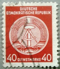 Selo postal da Alemanha de 1957 - DD 12 U