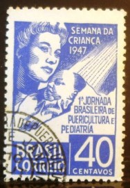 Selo postal comemorativo do Brasil de 1947 - C 234 NCC