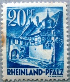 Selo postal da Alemanha de 1947 - DE FRP 7 U