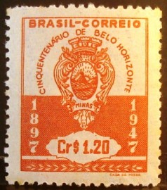 Selo postal comemorativo do Brasil de 1947 - C 236 M