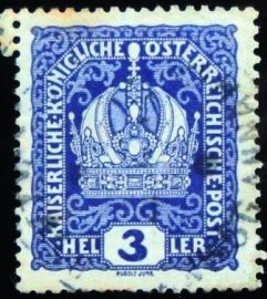 Selo postal da Áustria de 1916 Emperors crown 3