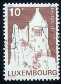 Selo postal de Luxemburgo de 1984 Larochette Castle