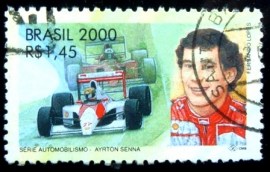 Selo postal do Brasil de 2000 Ayrton Senna