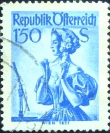 Selo postal da Áustria de 1958 Vienna
