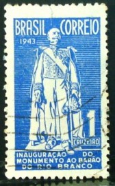 Selo postal do Brasil de 1944 Rio Branco - C 191 U