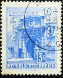 Selo postal da Áustria de 1962 Swiss Gate