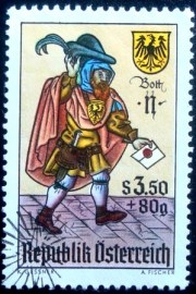 Selo postal da Áustria de 1967 Envoy