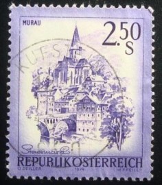Selo postal da Áustria de 1974 Murau