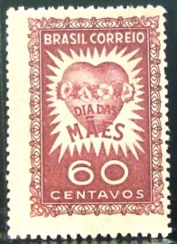 Selo postal de 1951 Dia das Mães - C 264 N
