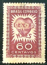 Selo postal de 1951 Dia das Mães - C 264 U