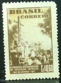 Selo postal de 1951 Congresso Educação Católica - C 267 N