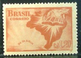 Selo postal do Brasil de 1951 Dia da Bíblia