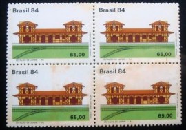 Quadra de selos do Brasil de 1984 Estação Japeri
