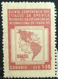 Selo postal comemorativo do Brasil de 1952 - C 276 N