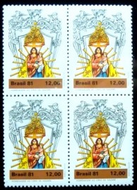 Quadra de selos do Brasil de 1981 Círio Nazaré