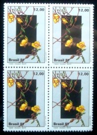 Quadra de selos do Brasil de 1981 Cassia Clausseni