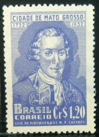 Selo postal comemorativo do Brasil de 1951 - C 281 U