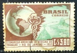 Selo postal comemorativo do Brasil de 1951 - C 285 U