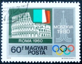 Selo postal da Hungria de 1979 Rome (1960)