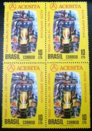 Quadra de selos postais do Brasil de 1969 Acesita