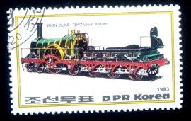 Selo postal da Coréia do Norte de 1983 Iron Duke 1847