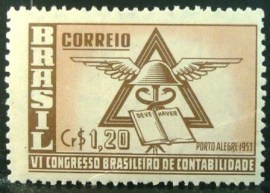 Selo postal comemorativo do Brasil de 1953 - C 296 M