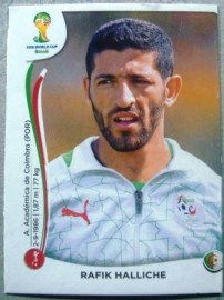 Figurinha 588 X  - Rafik Halliche da seleção da Argélia