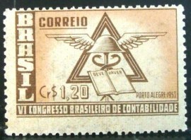 Selo postal comemorativo do Brasil de 1953 - C 296 N