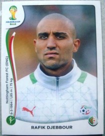 Figurinha 598  - Rafik Zoheir Djebbour da seleção da Argélia