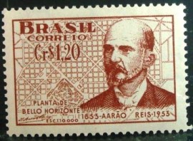 Selo postal do Brasil de 1953 Aarão Reis