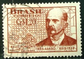 Selo postal do Brasil de 1953 Aarão Reis - C 298 U