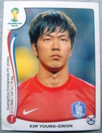 Figurinha 626  - Kim Young-gwon zagueiro da Seleção da Coréia