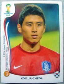 Figurinha 633  - Koo Ja-cheol meio campista da Seleção da Coréia