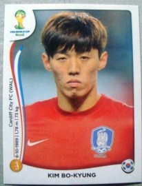 Figurinha 634  - Kim Bo-kyung meio campista da Seleção da Coréia