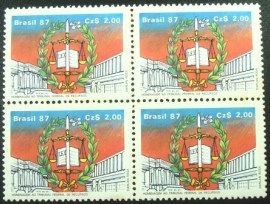 Quadra de selos postais do Brasil de 1987 Tribunal de Recursos