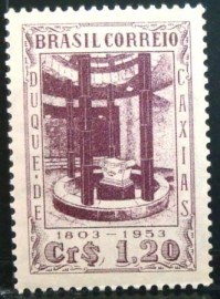 Selo postal do Brasil de 1953 Mausoléu 1,20