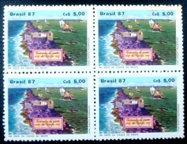 Quadra de selos postais do Brasil de 1987 Recife