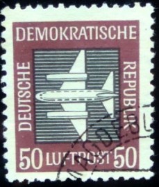 Selo postal Alemanha de 1957 Airmail 50