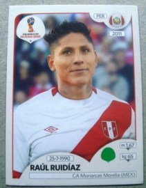 Figurinha nº 250 - Seleção do Peru - Raul Ruidiaz