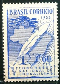 Selo posttal Comemorativo do Brasil de 1953 - C 312 U