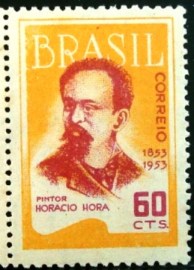 Selo postal do Brasil de 1953 Horácio Hora