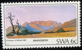 Selo postal da África do Sul Oeste de 1982 Brandberg