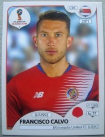 Figurinha nº 402 - Seleção da Costa Rica - Figurinha nº 398- Copa da Russia 2018 - Francisco Javier Calvo Quesada